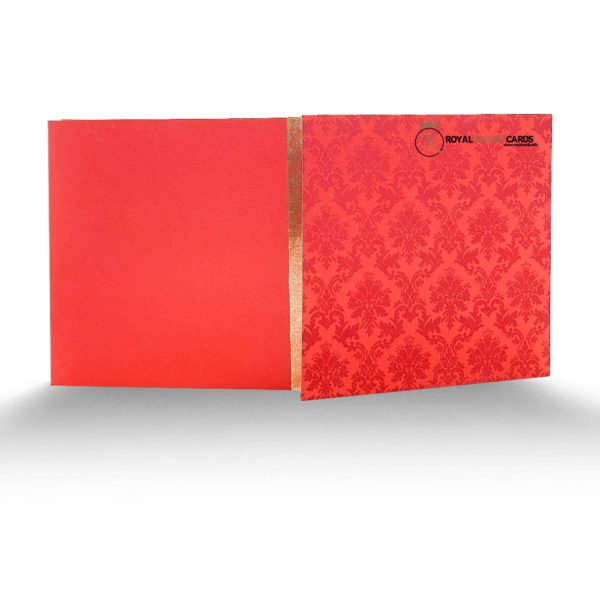 red asian wedding card