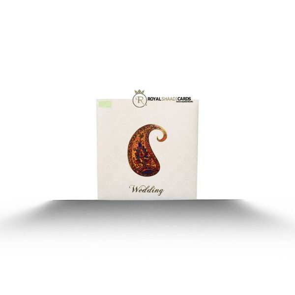Paisley Design Wedding Card - Front