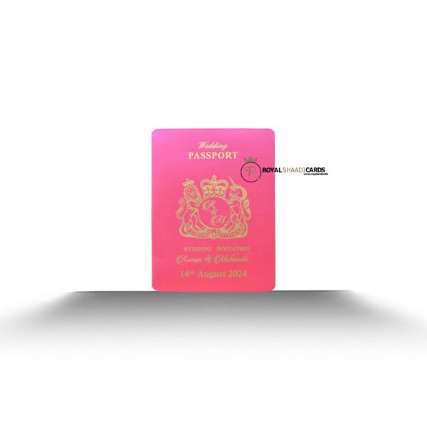Passport Wedding Card Front