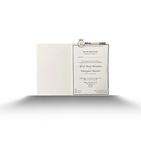 Silver and Ivory Design Wedding-Invitation-Card