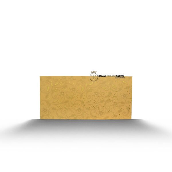 Gold Dots and Caramel Colour Wedding Card Envelope