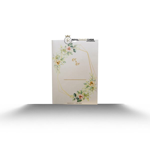 Rose Design Wedding Card Envelope Back