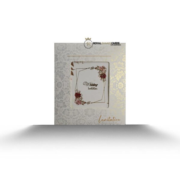 Brown Card With Flowers Shaadi Card