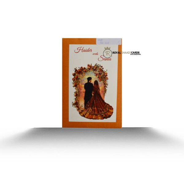 Unique Orange Shaadi Wedding Card