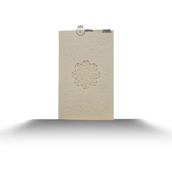 Delicate Blossom Cream Wedding Card - Front